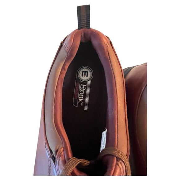 ETONIC MENS STABILITE GOLF SHOES CLEATS LEATHER SIZE 11.5M CHESSTNUT COLOR LACES - Picture 7 of 12